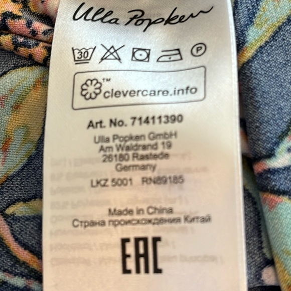 NWT Ulla Popken Knit Stretch Top pretty floral print / short sleeved Sz 24/26 - Picture 12 of 13